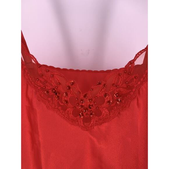 Vintage Chic by H.I.S. Red Satin Camisole S-M - Picture 3 of 9